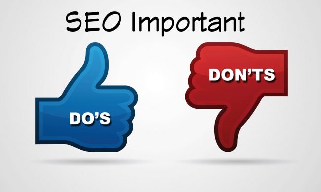 Dos Donts seo Dos Donts seo